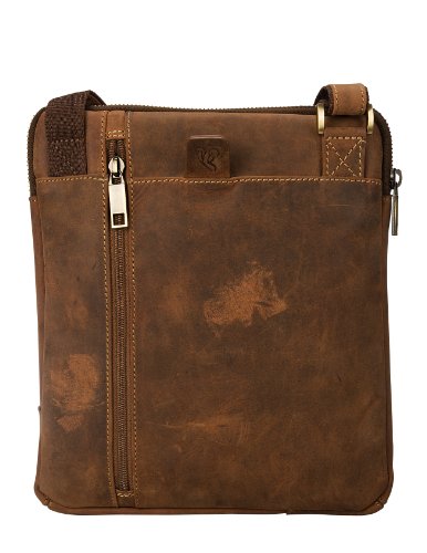 visconti leather distressed messenger bag