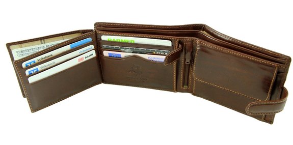 Visconti MZ5 Quad Fold Mens Glazed Soft Leather ID Wallet Coin Purse ...