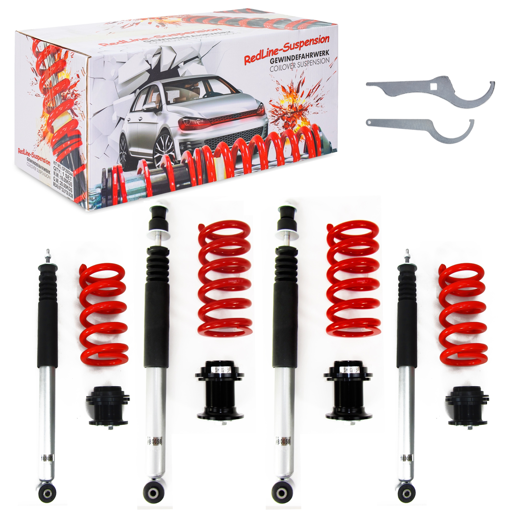 JOM Adjustable Coilover Suspension Lowering Kit For Mercedes